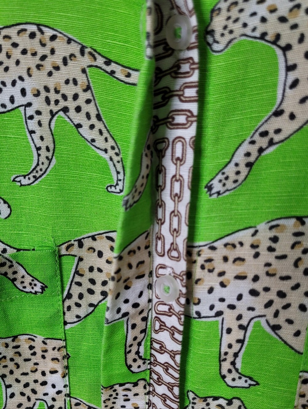 Tizzie Linen Cheetah Big Shirt Tunic NEW - Picture 4 of 9